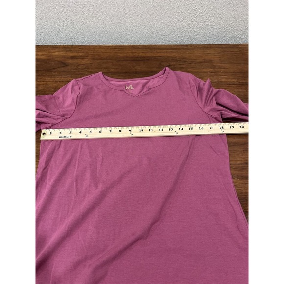 Belle‎ Shirt Women’s XS Long Sleeve Comfort Loose Fitting Purple - Picture 5 of 8